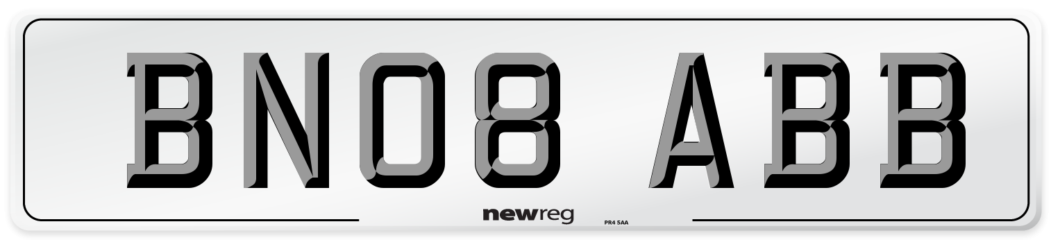 BN08 ABB Number Plate from New Reg